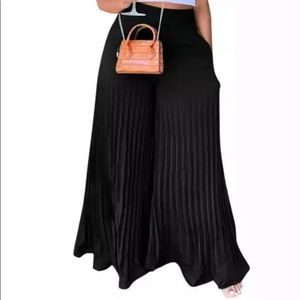 Pleated Wide Leg Pants